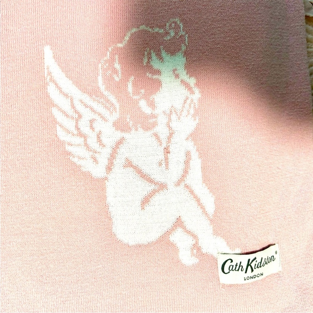 Cath Kidston Blush Pink Angel Print blanket throw